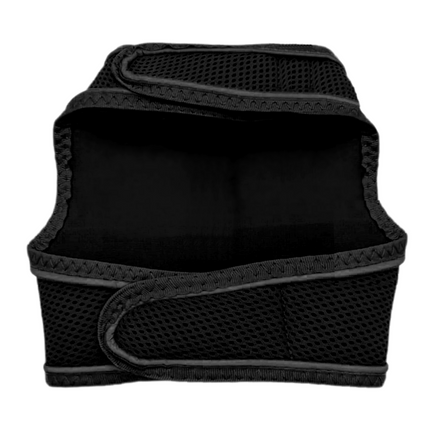 Çift Kilitli Sportif Kedi Köpek Göğüs Tasma Seti 34-44 cm Large Siyah