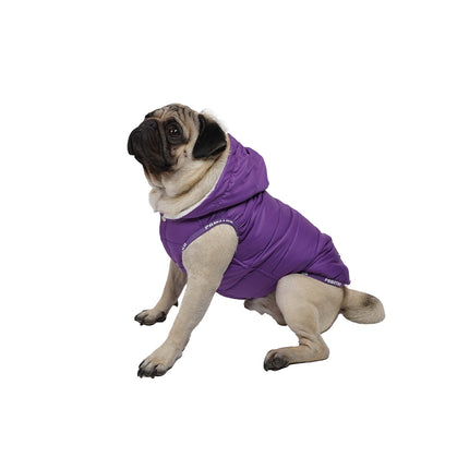 Pawstar Sport Küçük ve Orta Irk Köpek Yeleği Kapşonlu Mor Medium 28 Cm