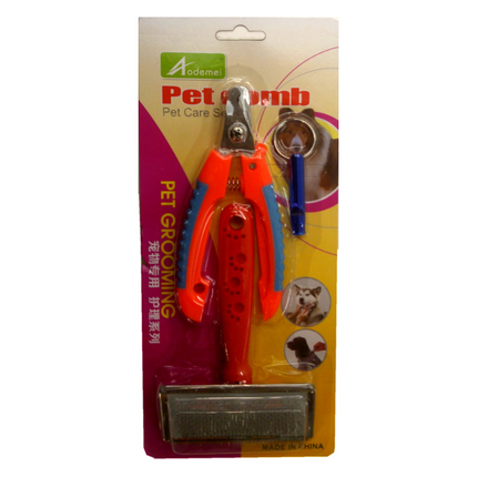 Köpekler İçin Tırnak makası + Tarak + Düdük 3 lü Set