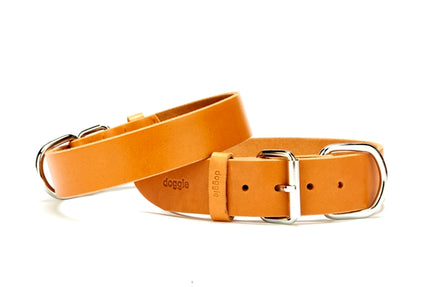 Doggie Deri El Yapımı Köpek Boyun Tasması 3,5x47-55 cm Kamel
