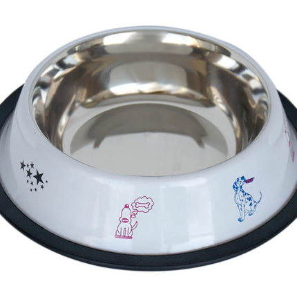 Tommy Köpek Çelik Mama Kabi Beyaz- 16 Oz