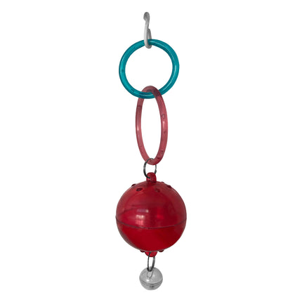 Kuş Oyuncağı Çanlı Çıngıraklı Renkli Tekli Top 5-15 cm