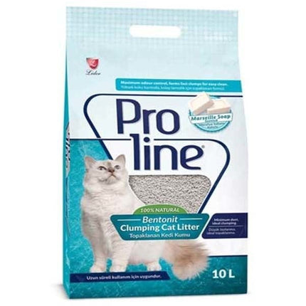 Proline Marsilya Sabun Kokulu Topaklanan Bentonit Kedi Kumu 1 Adet 10 Lt