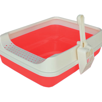 Kedi Tuvalet Kum Kabı + Kürek Hediyeli 13*36*48 cm Turuncu