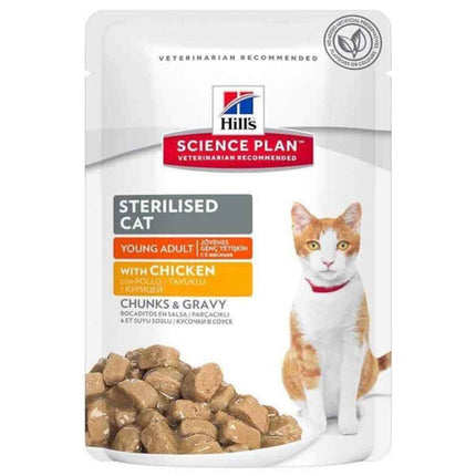 Hills Kısırlaştırılmış Tavuklu Kedi Pouch Konserve 85 Gr