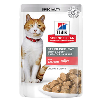Hills Kısırlaştırılmış Somonlu Kedi Maması 85 Gr
