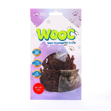 Wooc Mini Tuna Strips Doğal Et Kedi Ödül Maması 40gr