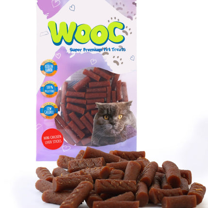 Wooc Mini Salmon Sticks Doğal Et Kedi Ödül Maması 40 gr