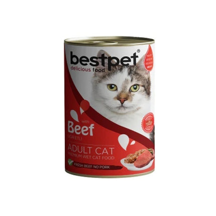 Bestpet Sığır Etli Parça Ve Jöleli Yetişkin Kedi Konservesi 400 Gr