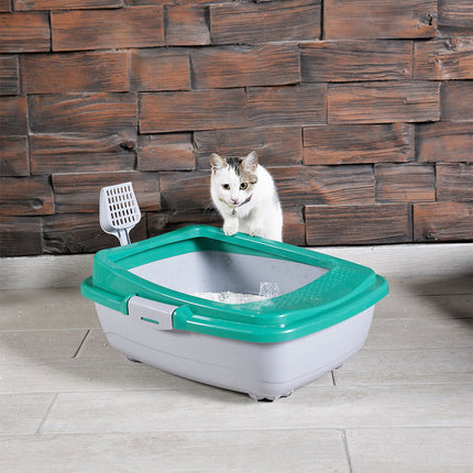 Karamel Pet Izgaralı Açık Kedi Tuvaleti Çeşitli Renklerde + Kürek Hediyeli