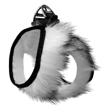 Üç Kilitli Peluş Kedi Köpek Göğüs Tasması 20-24 cm XXX-Small Kırçıl
