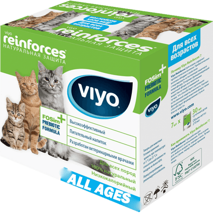 Viyo Reinforces Tüm Yaş Grubu Kediler İçin Ek Besin Takviyesi 7x30 ml