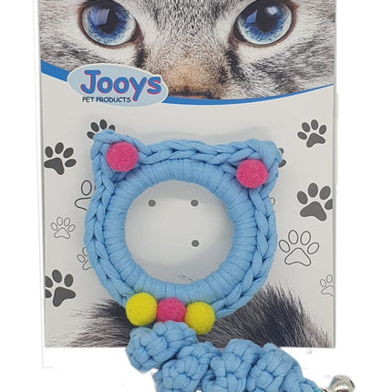 Markapet Jooys Zilli Kedi Örgü İpi 15 cm Mavi