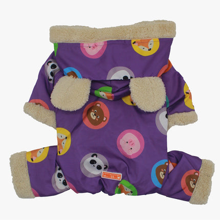 Pawstar Mor Animals Romper Küçük Ve Orta Irklar Için Tulum-mont Yağmurluk Köpek Kıyafeti Large