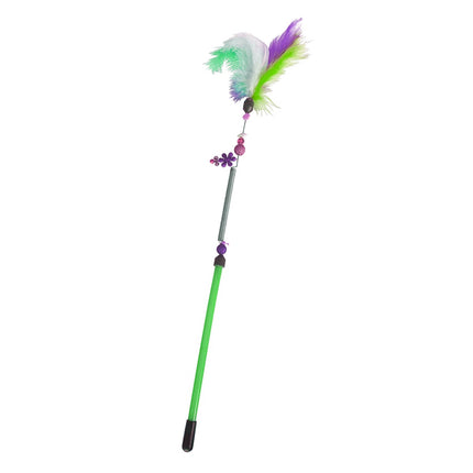 Markapet Yaylı Kedi Oyun Oltası 45 cm - 57 cm Yeşil