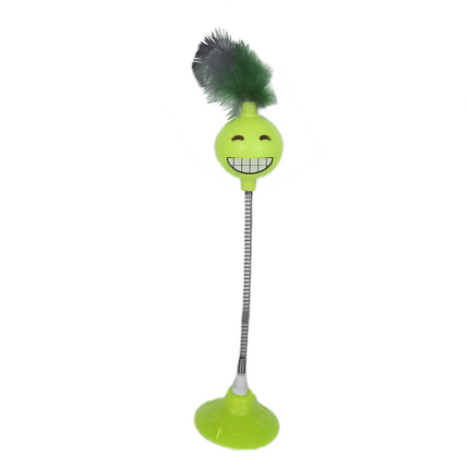 Markapet Yaylı Vantuzlu Hacıyatmaz Kedi Oyuncağı 30 cm Yeşil