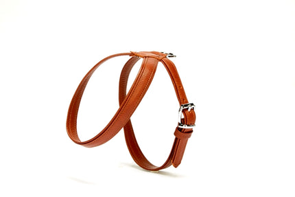 Doggie Flotter El Yapımı Deri Köpek Göğüs Tasması 2 x 42 -55 cm Kahverengi