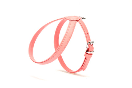 Doggie Flotter El Yapımı Deri Köpek Göğüs Tasması 38 cm x 50 cm Pembe